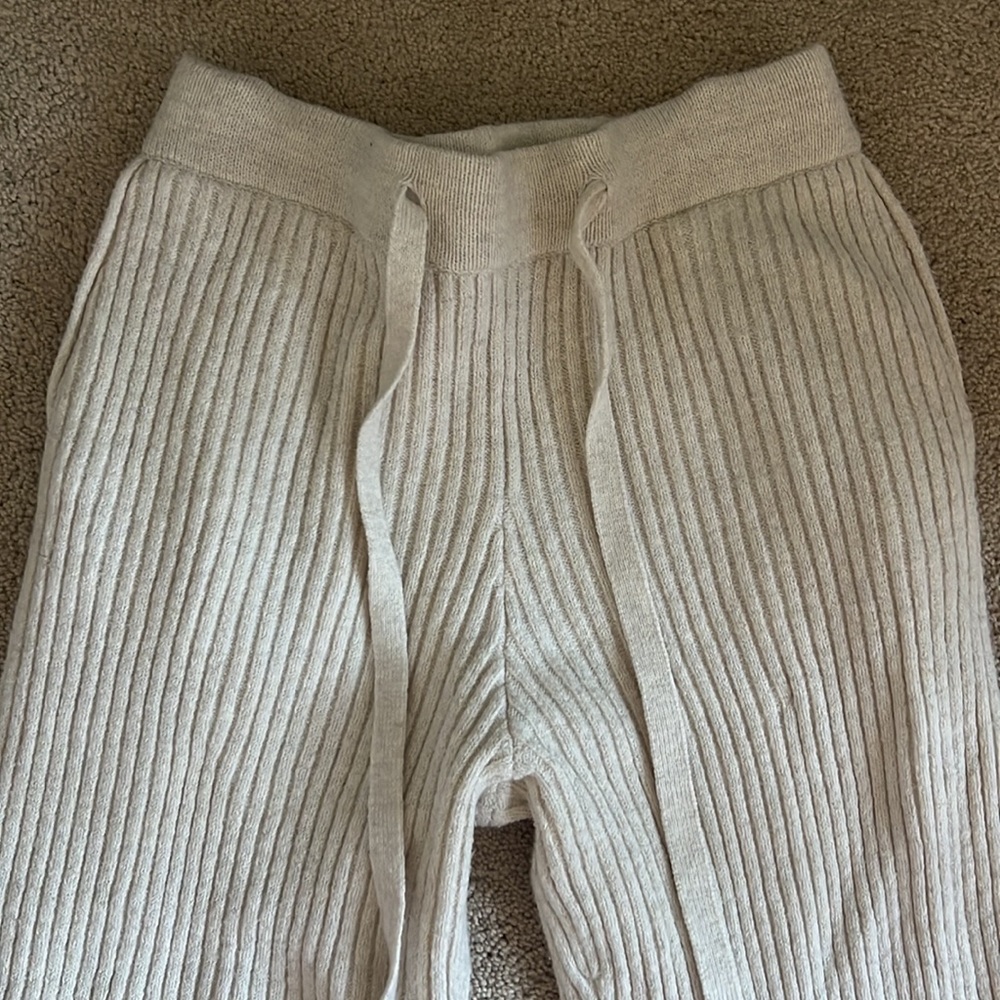 Sweater Ribbed Pants With Pockets - Picture 2 of 3